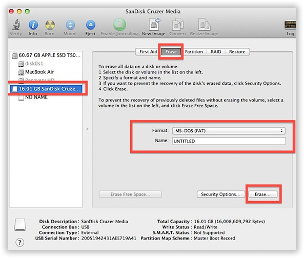 mac external drives info